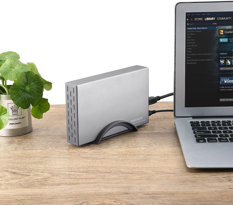 Rshtech Hard Drive Enclosure USB 3.0 to SATA Aluminum External Hard Drive Dock Case for 3.5 inch HDD SSD up to 16TB Drives, Support UASP (RSH-339) - Image 2